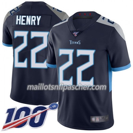 Maillot Tennessee Titans Derrick Henry 22 Nike Navy Bleu 100th - Homme